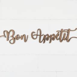 Bon App??tit Wood Cutout Sign Kitchen Wall Decor - thumbnail 3