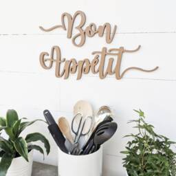 Bon App??tit Wood Cutout Sign Kitchen Wall Decor - thumbnail 2