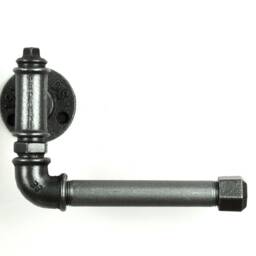 Industrial-style Cast Iron Toilet Paper Holder Made From Plumbing Pipes - thumbnail 4
