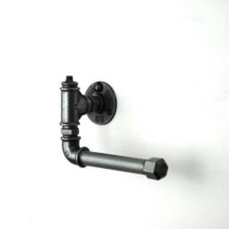 Industrial-style Cast Iron Toilet Paper Holder Made From Plumbing Pipes - thumbnail 2