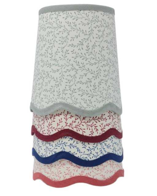 Scallop Lampshade - Leonie Ian Sanderson Natural Scalloped Edges Trim Colours Clip On, Lamp Or Pendant Light - image 1
