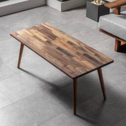 Solid Walnut Coffee Table, Mid-Century Modern Living Room Furniture, Wooden Minimalist Table - thumbnail 3