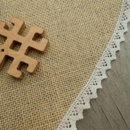 Rustic Christmas Tree Skirt Burlap Decorations Country Decor - thumbnail 4