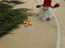 Rustic Christmas Tree Skirt Burlap Decorations Country Decor