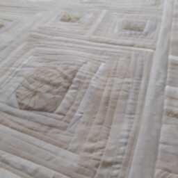 Wall Hangings Decor White Beige Gold Patchwork Quilted - thumbnail 4