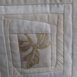 Wall Hangings Decor White Beige Gold Patchwork Quilted - thumbnail 2