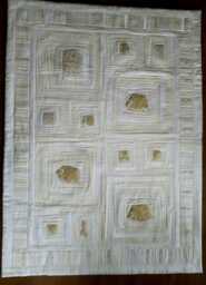 Wall Hangings Decor White Beige Gold Patchwork Quilted
