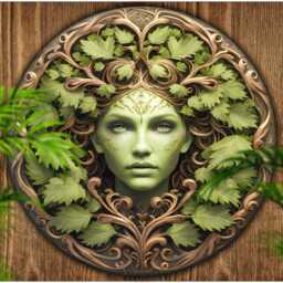 Green Woman Metal Sign, Flat Printed Sign, Nature Lover's Wall Art D??cor, Garden Guardian, Decor, Celtic Plaque, Sign - thumbnail 3
