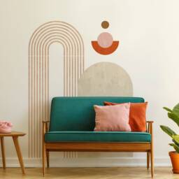 Boho Arch & Shapes Mega Stencil Kit - Abstract Rainbow Designs For Wall Art Quick Diy Room Transformation