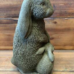 Stone Garden Large Rabbit Family Statue Ornament - thumbnail 3