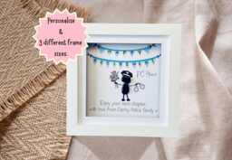 Personalised Police Retirement Frame, Leaving Gift Pebble Frame - Unique Handmade Pebble Picture For Special Retirement Gifts - thumbnail 1