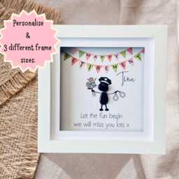 Personalised Police Retirement Frame, Leaving Gift Pebble Frame - Unique Handmade Pebble Picture For Special Retirement Gifts - thumbnail 2