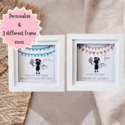 Personalised Police Retirement Frame, Leaving Gift Pebble Frame - Unique Handmade Pebble Picture For Special Retirement Gifts - thumbnail 3