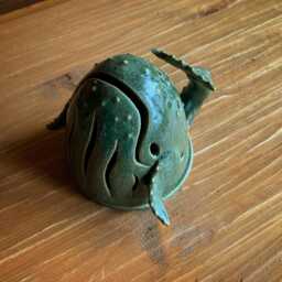 Handmade Lightwhale, Wheel Thrown, Ceramic Luminary, Luminary Whale, Tealight Holder, Handmade Whale Tealight, Art - thumbnail 3
