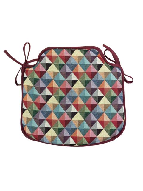 Big Holland Tapestry Small Spindle Back Tie-On Seat Pads Dining/Patio/Garden/Kitchen - image 1
