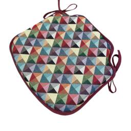 Big Holland Tapestry Small Spindle Back Tie-On Seat Pads Dining/Patio/Garden/Kitchen - thumbnail 3