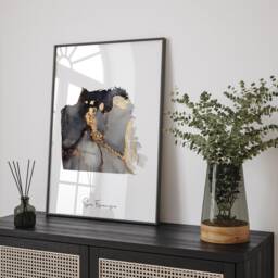 San Francisco Map Black & Gold Wall Art Print - California Usa United States Of America [Ev] - thumbnail 2