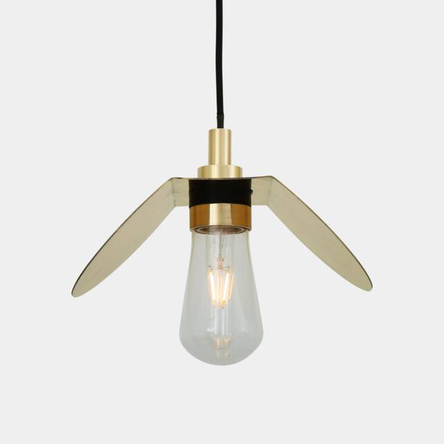 Hali Brass/Glass Bathroom Pendant Light 8.75 - image 1