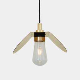 Hali Brass/Glass Bathroom Pendant Light 8.75 - thumbnail 1