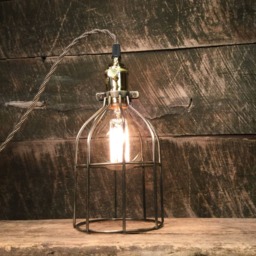 Trouble Cage Table Lamp By Stonehill Design - Desk Industrial Lighting - thumbnail 2