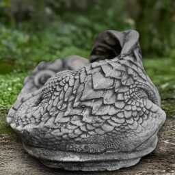 Outdoor Laying Dragon Statue Concrete Figurine Stone Animal Sculpture Cement Wildlife Decoration Handmade Mythical Ornament - thumbnail 4