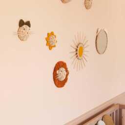 Small Rattan Sunflower Flower Baby Flower Wall Decoration - thumbnail 3