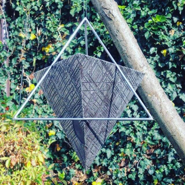 Metal Star Tetrahedron Sculpture, Geometric Art Decor - image 1