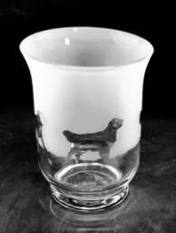 Golden Retriever Frieze Clear Glass Vase - 14.5cm, Boxed - thumbnail 1