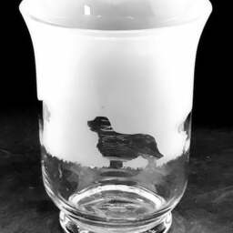Golden Retriever Frieze Clear Glass Vase - 14.5cm, Boxed - thumbnail 2