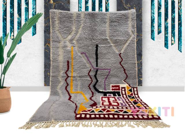 Authentic Handmade Rug- Customized Moroccan Rug - Genuine Wool Made To Order Berber Style Free Worldwide Shipping Shag Area Rug - image 1