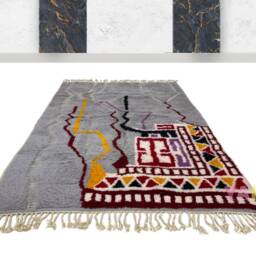 Authentic Handmade Rug- Customized Moroccan Rug - Genuine Wool Made To Order Berber Style Free Worldwide Shipping Shag Area Rug - thumbnail 2