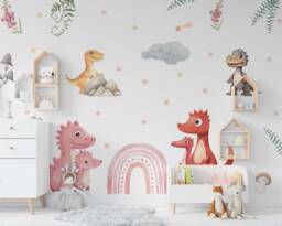 Dinosaur Nursery Wall Decal For Kids Room Decor- Dino Nursery Wall Sticker & Birthday Gift Lovers - Playroom Art - thumbnail 1
