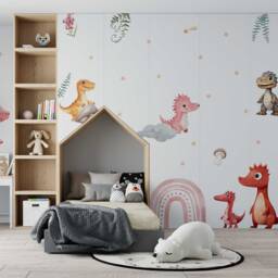 Dinosaur Nursery Wall Decal For Kids Room Decor- Dino Nursery Wall Sticker & Birthday Gift Lovers - Playroom Art - thumbnail 3