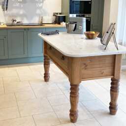 Kitchen Island Bespoke Corian Solid Pine Counter Shaker In-Frame Farmhouse Table Delivery Radius See Image Two - thumbnail 4