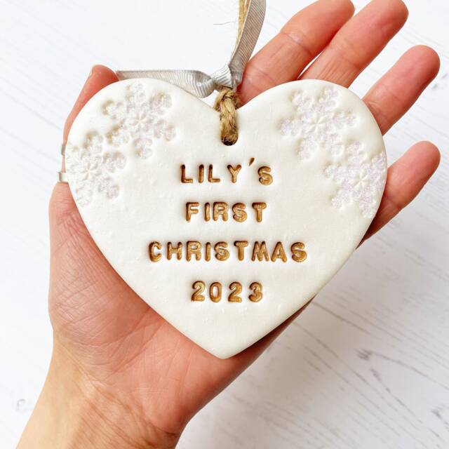 Personalised Baby's First Christmas Bauble, Decoration Ornament, Baby, Keepsake Gift - image 1