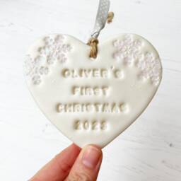 Personalised Baby's First Christmas Bauble, Decoration Ornament, Baby, Keepsake Gift - thumbnail 3
