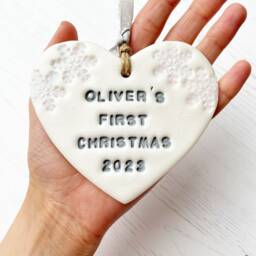 Personalised Baby's First Christmas Bauble, Decoration Ornament, Baby, Keepsake Gift - thumbnail 2