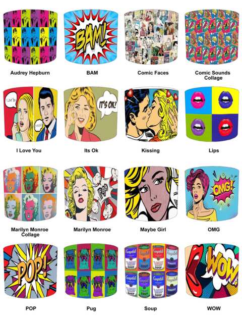 Pop Art Retro Drum Lampshade For Ceiling Light Pendants Or Table Lamp Bases - image 1