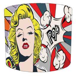 Pop Art Retro Drum Lampshade For Ceiling Light Pendants Or Table Lamp Bases - thumbnail 4