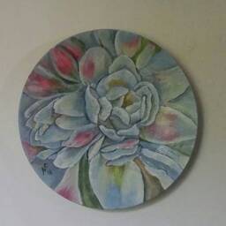 The Vase. White Flowers.a Gentle Fantasy. Piony. Height 48 cm. Weight 0.3.kg - thumbnail 3