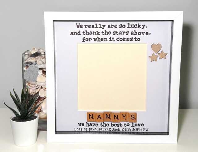 Nanny Scrabble Frame - Personalised Photo Option Mother's Day Gift Birthday Christmas - image 1