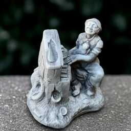 Concrete Piano Player Statue Stone Musician Figurine Man Playing Sculpture Musical Art Decoration Handmade Music Lover Gift - thumbnail 3