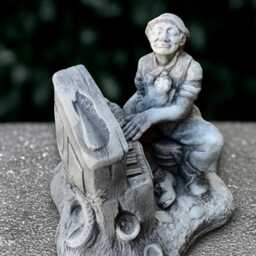 Concrete Piano Player Statue Stone Musician Figurine Man Playing Sculpture Musical Art Decoration Handmade Music Lover Gift - thumbnail 2