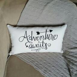 Adventure Awaits Lumbar Throw Pillow Graduation Gifts - thumbnail 3
