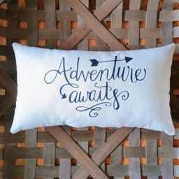 Adventure Awaits Lumbar Throw Pillow Graduation Gifts - thumbnail 4