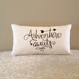Adventure Awaits Lumbar Throw Pillow Graduation Gifts - thumbnail 2