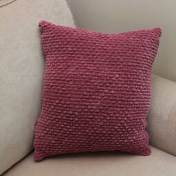 Handmade Pink Knitted Decorative Throw Pillows, Cozy Home Decor - thumbnail 2