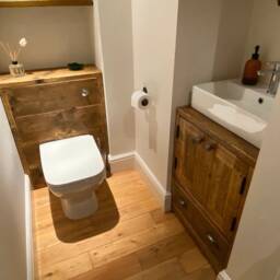 Settle - Bathroom Wc Unit Handmade Reclaimed Timber Rustic Cabinet Custom Size Options - thumbnail 3