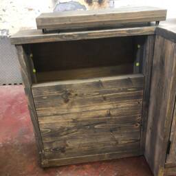 Settle - Bathroom Wc Unit Handmade Reclaimed Timber Rustic Cabinet Custom Size Options - thumbnail 2