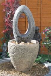 stone Granery Tub Eye Garden Water Fountain
